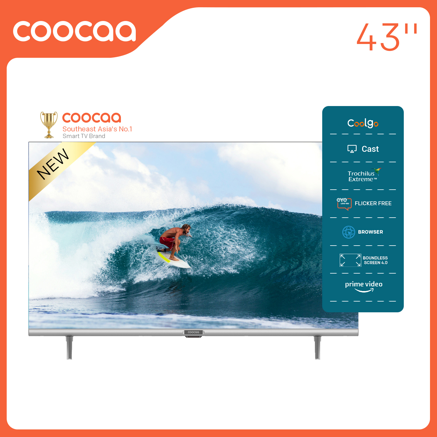 Smart Tivi Coocaa Full HD 43 inch 43S3U