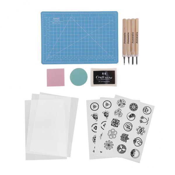 2x 1 Set of Stamp Cutting Art Carving Tools Stamps Crafting Set