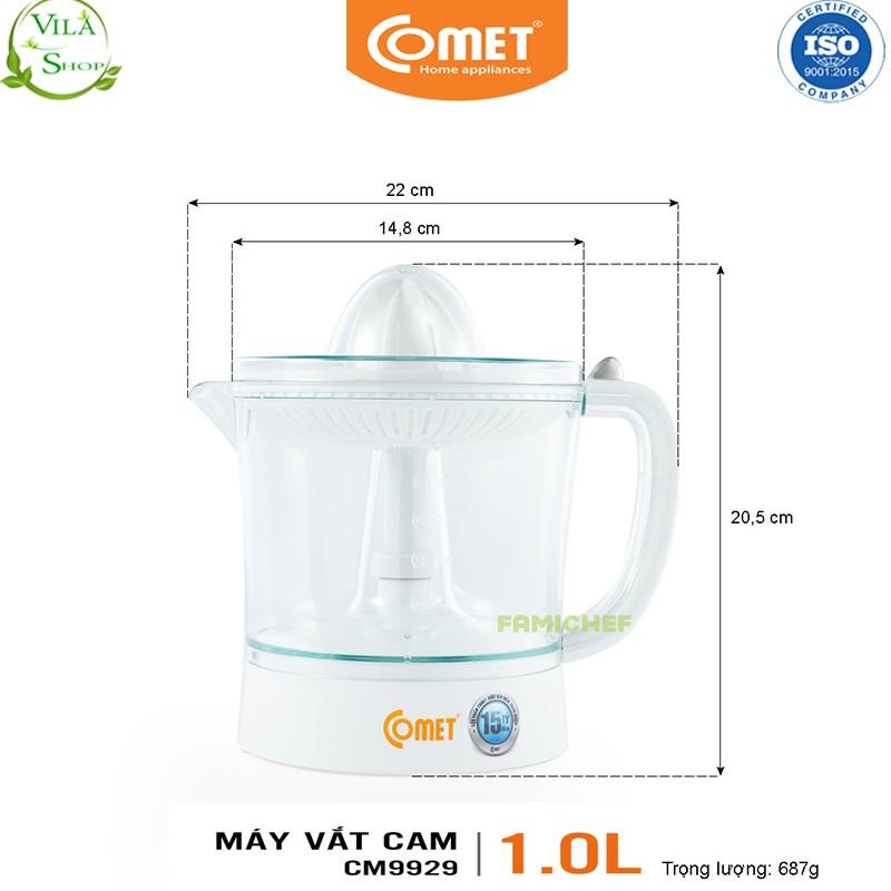 Máy Vắt Cam COMET - CM9929, Máy Vắt Cam Nhựa ÁS Cao Cấp Trong Suốt Kháng Khuẩn Khử Mùi, Tính Năng An Toàn Tối Ưu