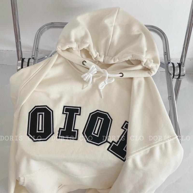 Áo khoác hoodie form rộng, Áo khoác nữ form rộng chất nỉ ngoại OIOI