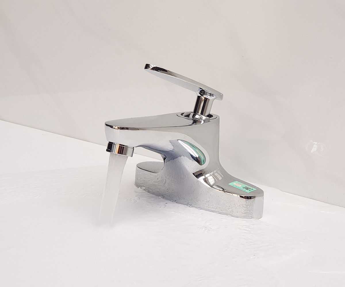 Vòi Lavabo nóng lạnh 2 chân Đồng mạ Chrome Eurolife EL-CAM03 (Trắng bạc)