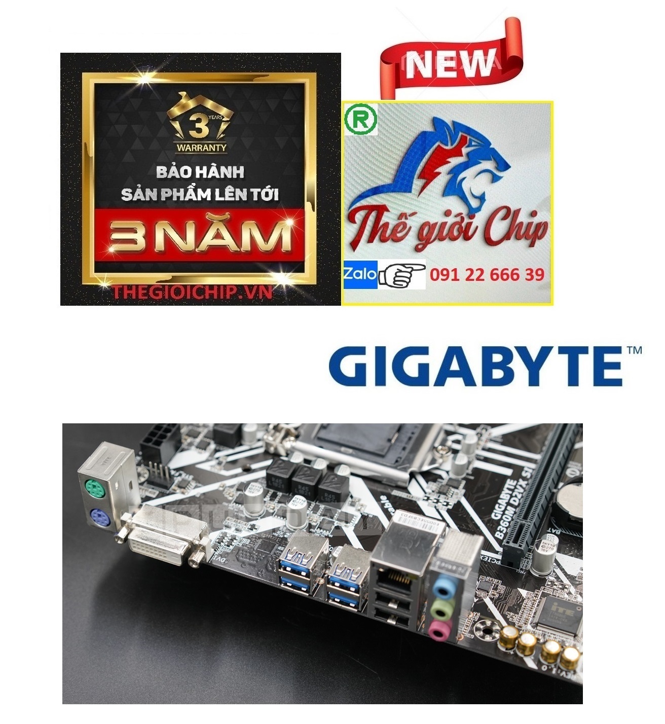 Bo Mạch Chủ (Mainboard) Gigabyte B360M-D2VX SI - HÀNG CHÍNH HÃNG