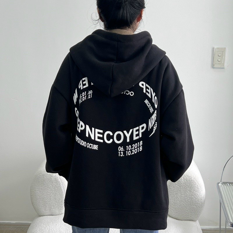 Áo khoác nam nữ Hoodie nỉ in chữ EP 93% form rộng tay bồng khóa kéo có mũ Ulzzang giá rẻ couple