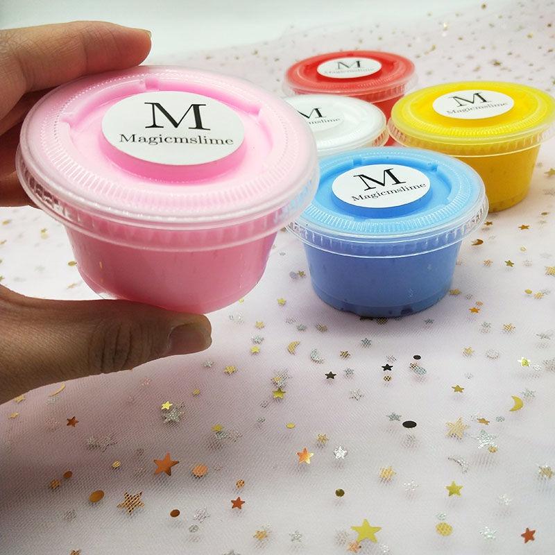 Slime chữ M hộp plan 70ML kim tuyến nhũ Đồ chơi hũ slam chất nhầy ma thuật squishy