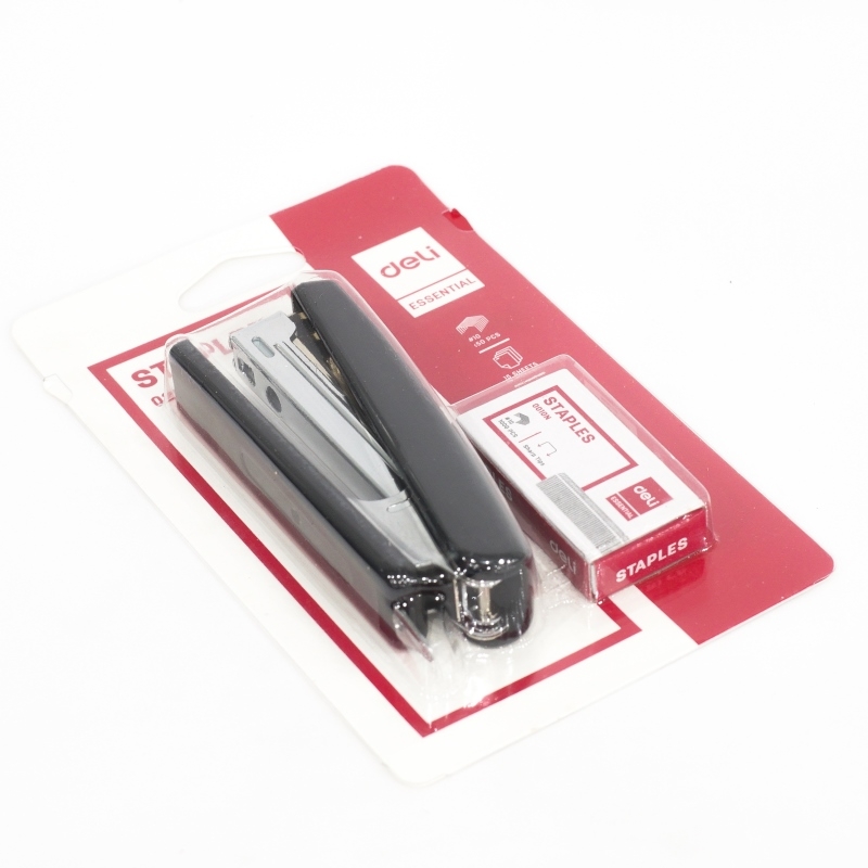 Dập Ghim 10 # + Lõi Ghim Deli 251 - Màu Đen