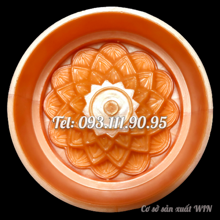 Khuôn ép xôi, khuôn trung thu hoa sen tầng - Loại 10 cm – Mã số 1336
