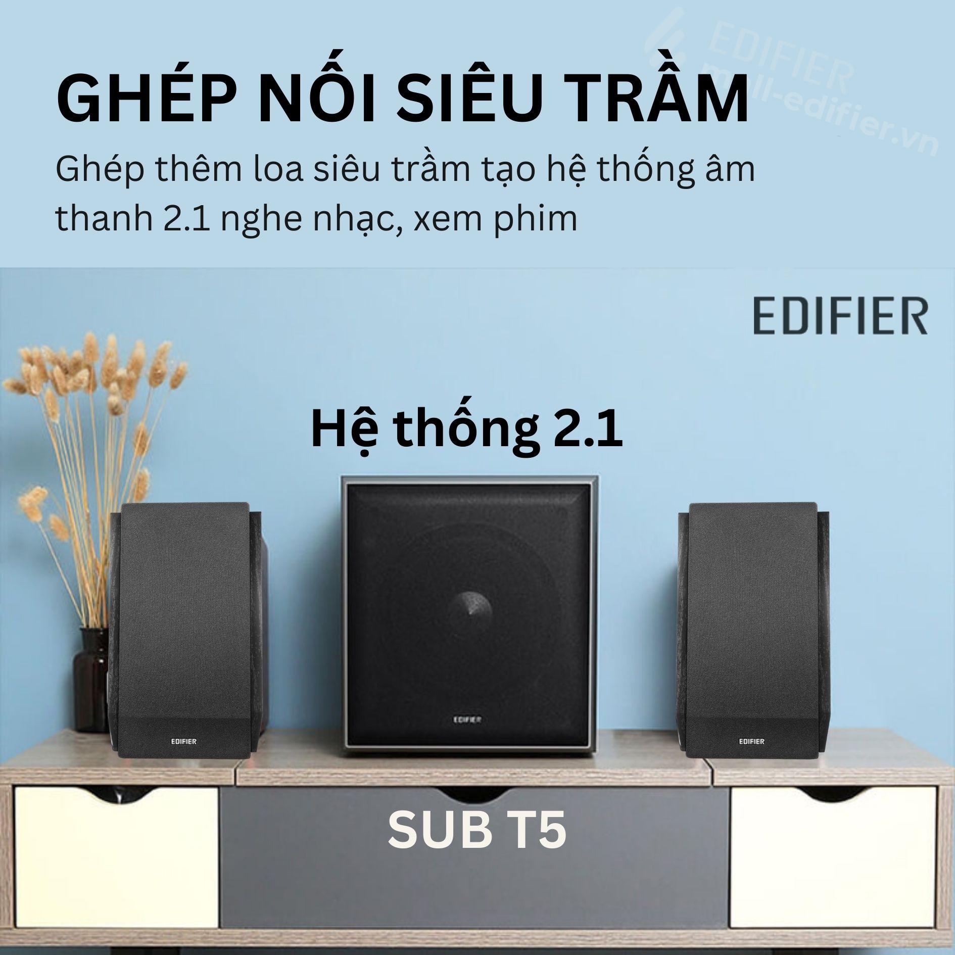 Loa Edifier R1700BT Bluetooth 5.1 | Kết nối máy tính để bàn qua RCA | Công suất 66W | Điều khiển từ xa | Âm thanh cao cấp - Hàng chính hãng