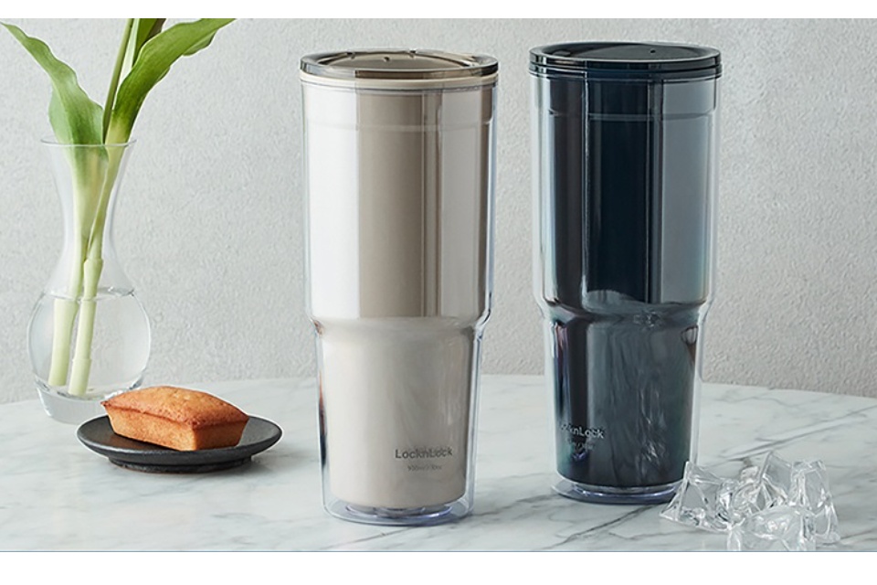 Ly Nhựa 2 Lớp Locknlock 900Ml Hap502Nvy - Màu Navy