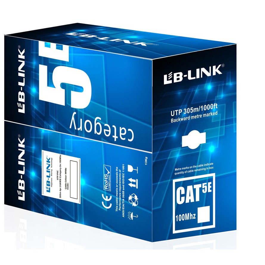 Cuộn dây cáp mạng LB-LINK Cat5e UTP Copper 305m - Chính hãng