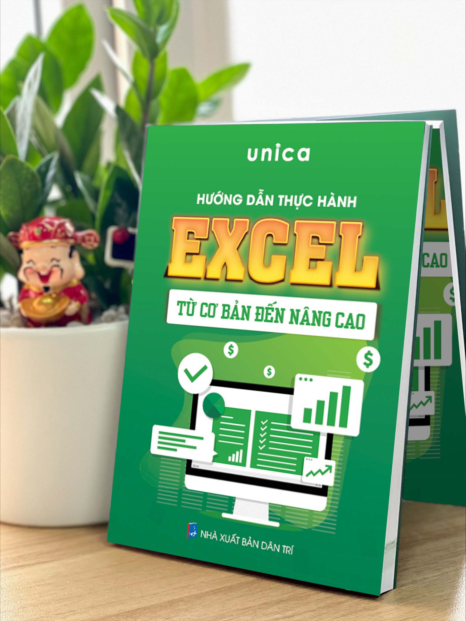 Sách Excel Tin học văn phòng Unica, Hướng dẫn thực hành từ cơ bản đến nâng cao, in màu chi tiết, TẶNG video bài giảng