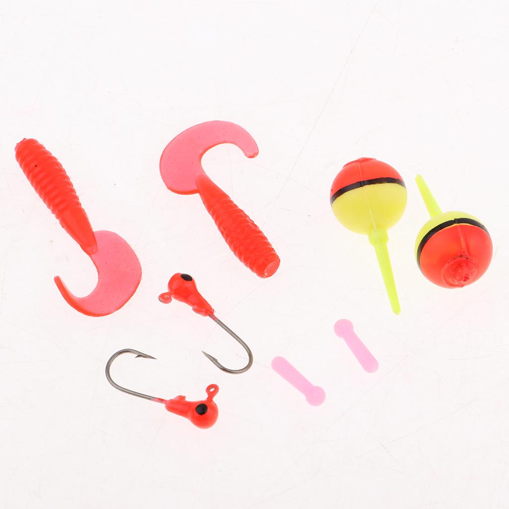 Mini Portable Pocket Fish Pen Shape Metal Fishing Rod Pole Reel Lure Hook