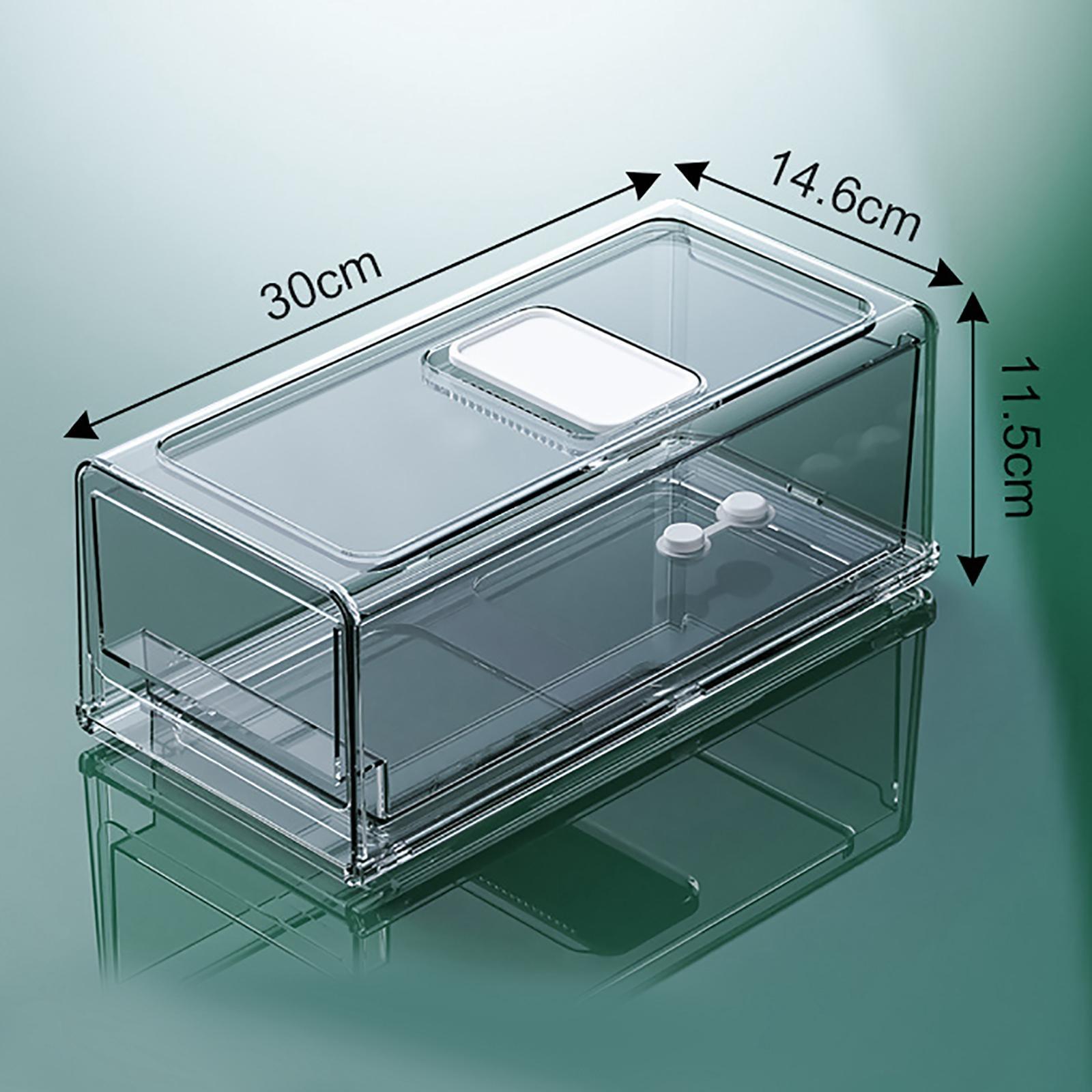 Refrigerator Organizer Box Drawers Holder for Cabinets Household Kitchen
