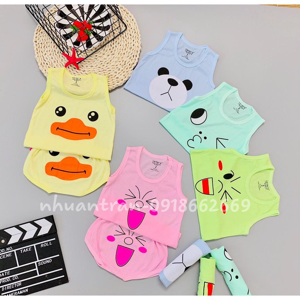 Combo 5 bộ ba lỗ bé trai bé gái szie 3-14kg