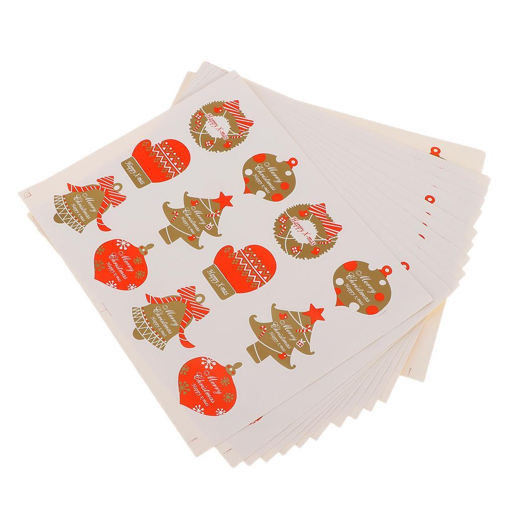 Happy Christmas Sealing Stickers Envelope Card Paste DIY Craft Decoration