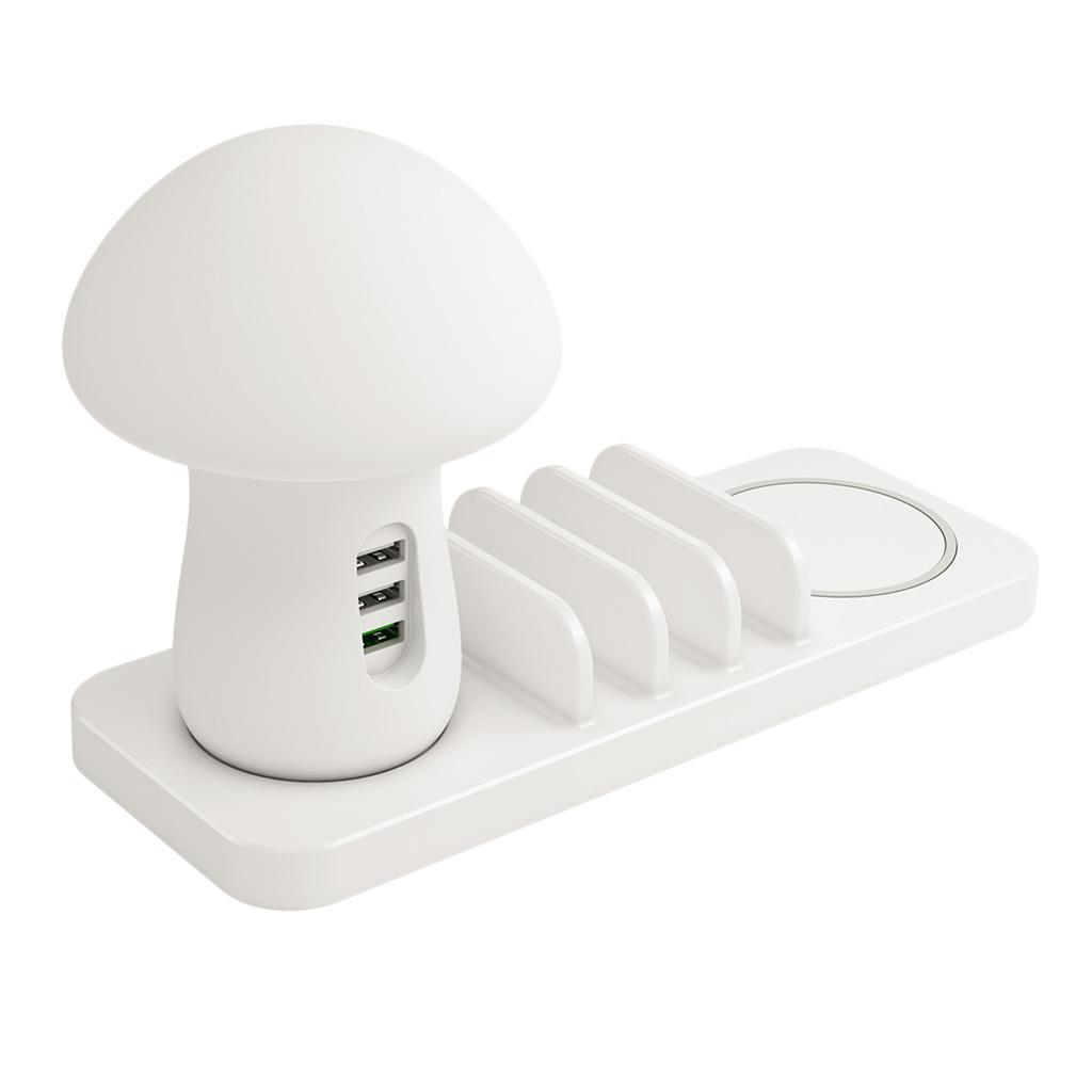 3 USB Multi Port Charger Quick Charging Station Dock -White EU