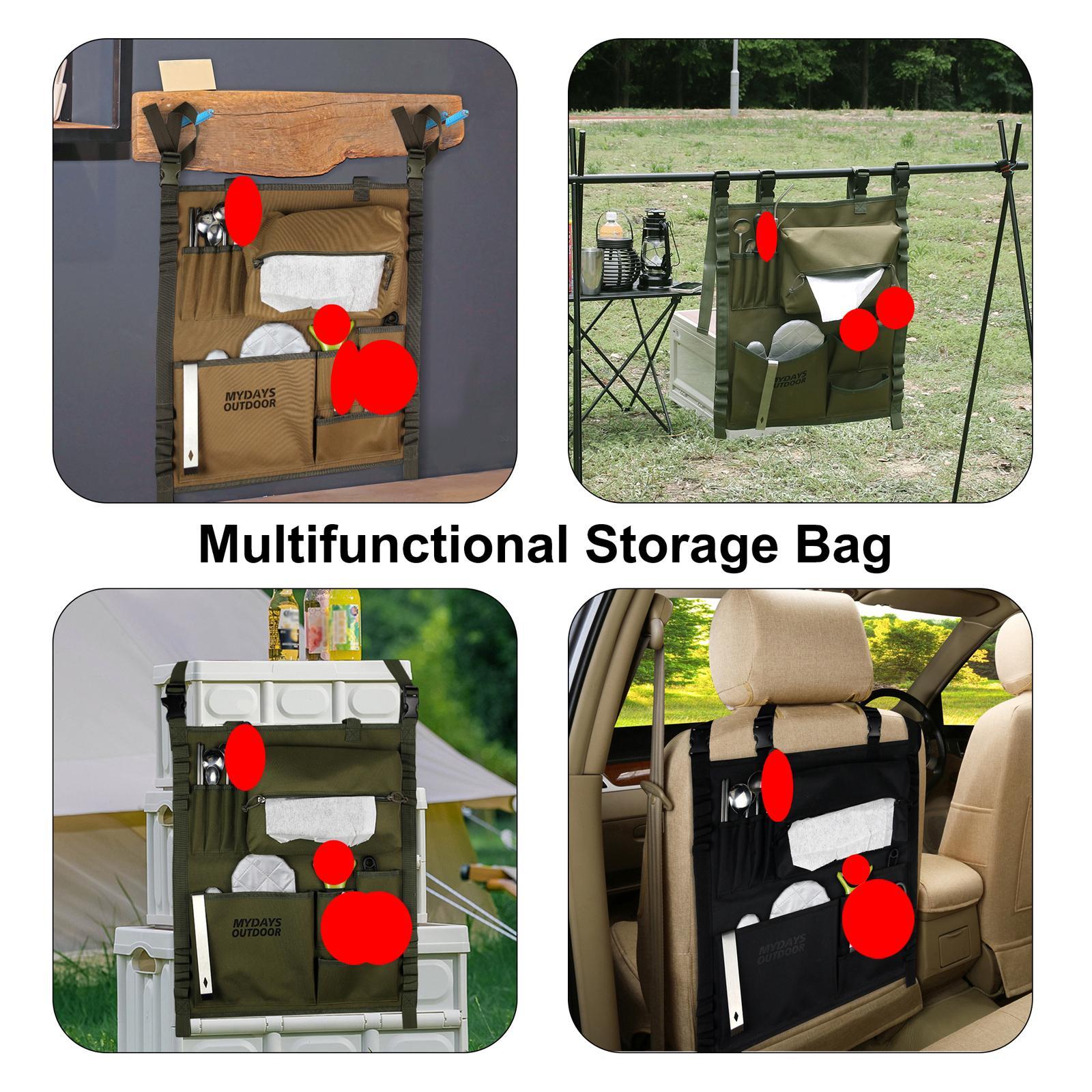 Tableware Storage Bag Multi Pocket Dinnerware Bag for Kitchen Camping Picnic