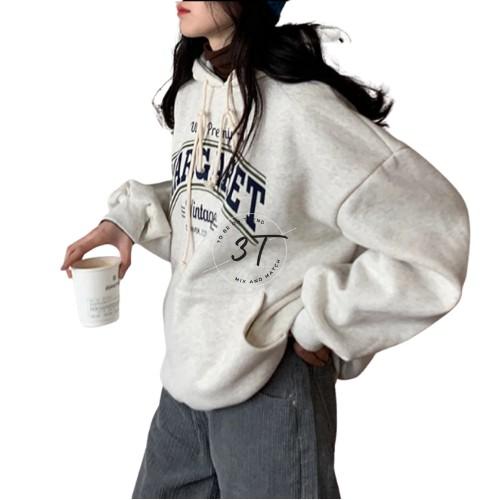 áo Hoodie nữ thời trang Unisex form rộng phong cách unisex 2021