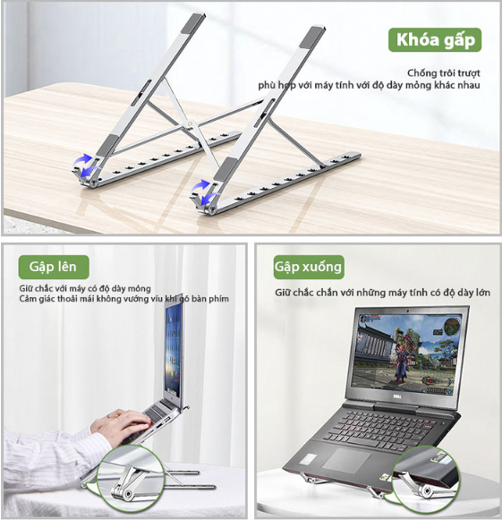 Đế giữ đa năng V01 Laptop Metal Holder - hàng cao cấp