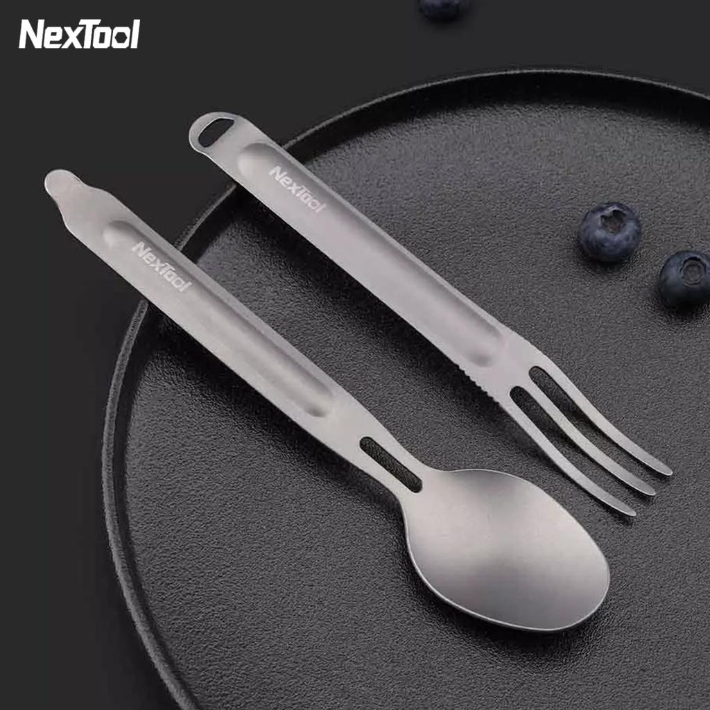 Muỗng Nĩa Xiaomi Youpin Nextool Bằng Thép Không Gỉ Tiện Lợi Cho Dã Ngoại
