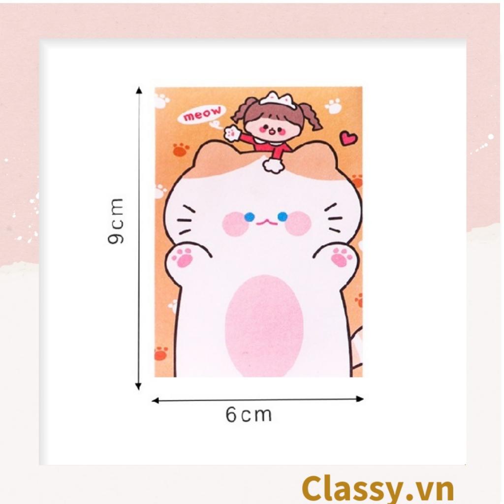 Giấy ghi chú Classy 80 trang, kích thước 6X9 cm, giấy note nhiều màu họa tiết cute hàn quốc PK1525