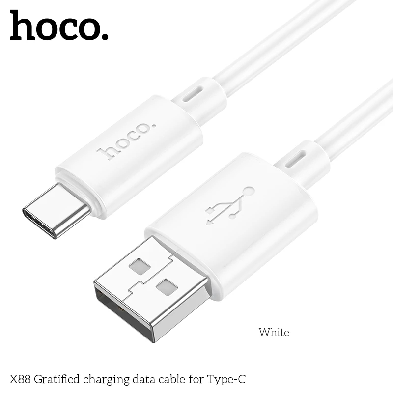 Dây sạc Type C Hoco bọc dù 3A dài 1m, cáp sạc type c Hoco siêu nhanh hàng chính hãng bọc bù cho andoird cho ss, oppo