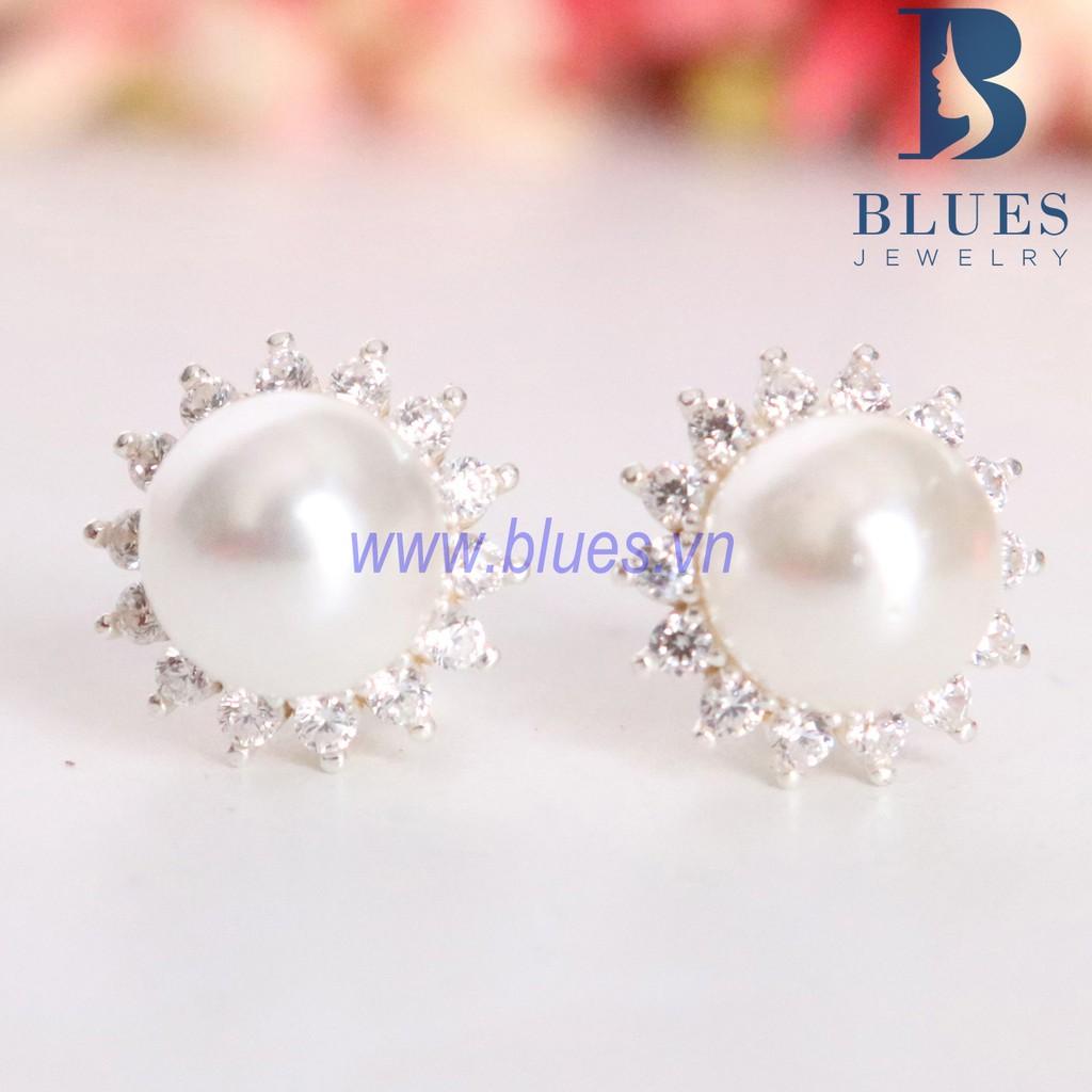 (BẠC THẬT 100%) Bông Tai Bạc Nữ Sunny Pearl