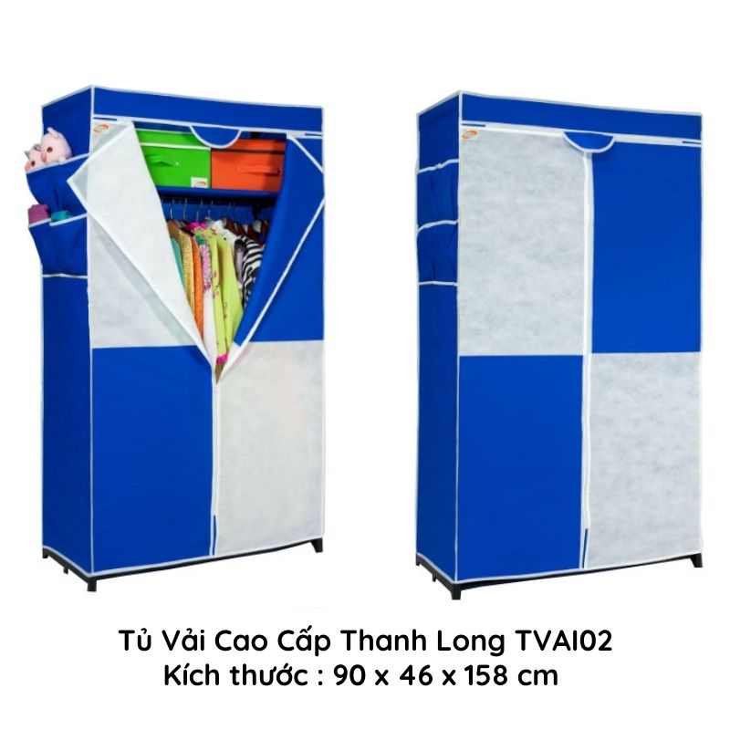 Tủ vải Thanh Long TVAI02 90 x 46 x 158 cm Giao màu ngẫu nhiên