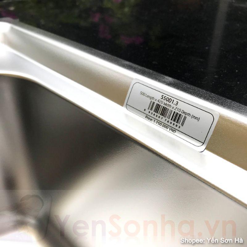 Chậu rửa chén bát 1 hố Sơn Hà S50 inox 304