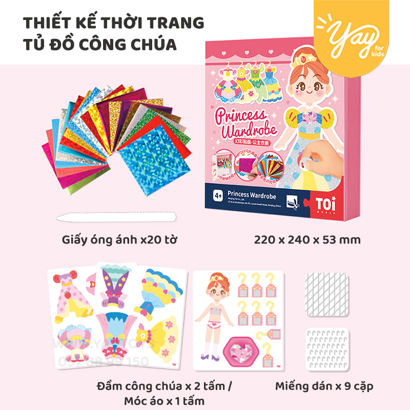 Hình Dán 3D Thay Trang Phục Công Chúa, Thiết Kế Thời Trang Độc Đáo Cho Bé 4+ | TOI