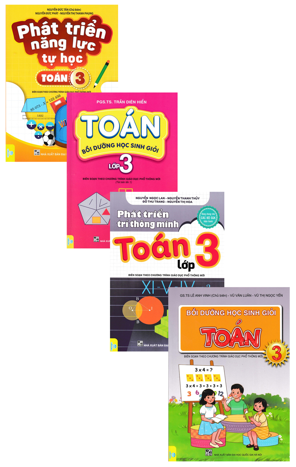 Combo Bồi Dưỡng Học Sinh Giỏi Toán Lớp 3 + Phát Triển Trí Thông Minh Toán Lớp 3 + Toán Bồi Dưỡng Học Sinh Giỏi Lớp 3 + Phát Triển Năng Lực Tự Học Toán 3