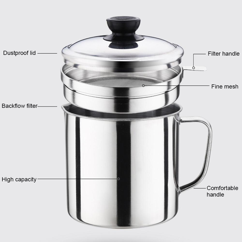 Bình Đựng Dầu Ăn Bằng Thép Không Gỉ Dung Tích 1800ml