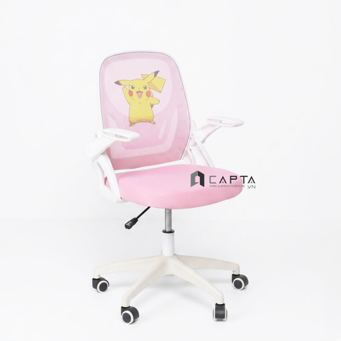 Ghế học sinh học bài màu xanh Elsa và hổng Pikachu có gác chân CE03002-M Nội thất Capta