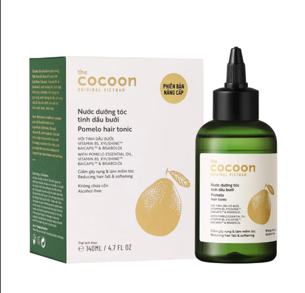 Nước dưỡng tóc tinh dầu bưởi Pomelo Cocoon 140ml - PHIÊN BẢN MỚI - Phục hồi tóc - Ngăn ngừa hư tổn - Thuần chay