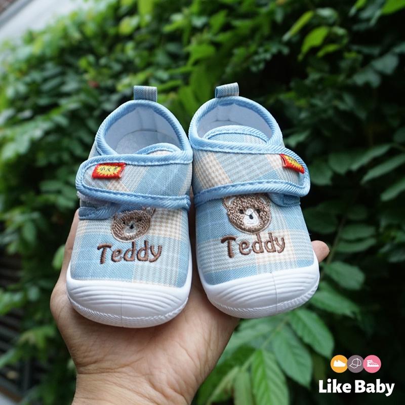 Giày Tập Đi Cho Bé Trai Bé Gái Họa Tiết Gấu Teddy Phát Tiếng Kêu Đế Mềm Chống Trơn Trượt Giày Bún Tập Đi G82