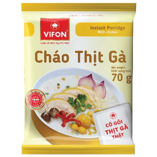 Cháo thịt gà - VIFON - NỬA THÙNG - 25 GÓI