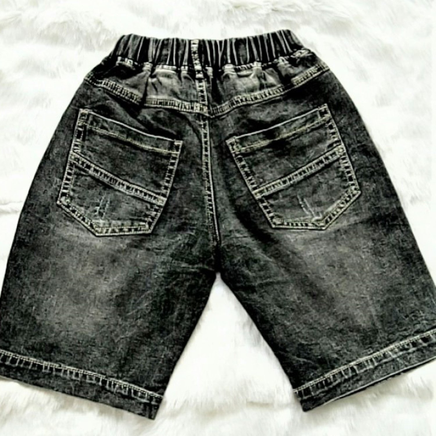 K0003319 Bộ jean lửng áo thun vàng bé trai từ 27-45kg