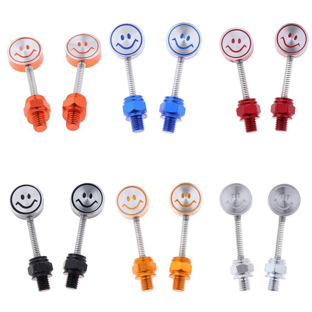 Motorcycle Decorative Parts Smiling Face Mirror Seat Screws Golden
