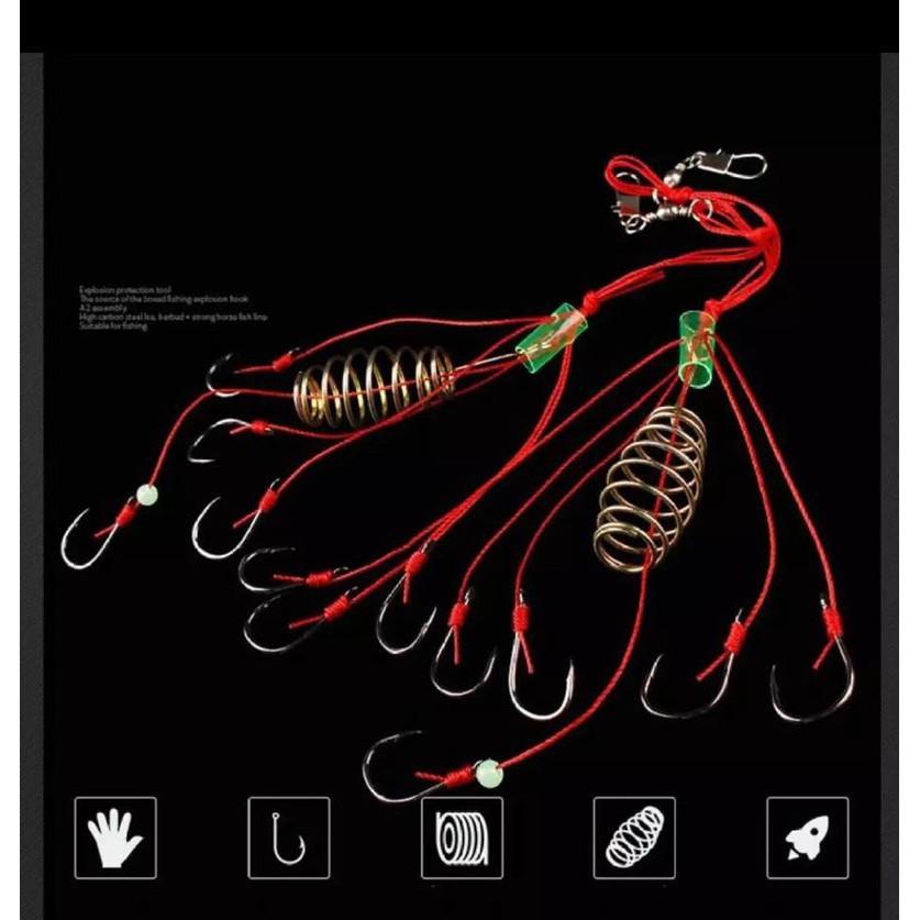 Combo 2 Bộ Lưỡi câu lăng xê 1 hộp 2 lưỡi loại 1