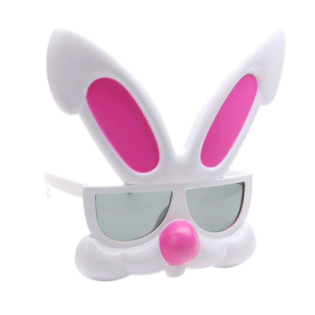 2X Funny Pink Rabbit Plastic Glasses Eye Mask Kids Birthday Party Fancy Dress