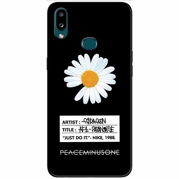 Ốp lưng in cho Samsung A10s Mẫu Cúc To Có Nhãn