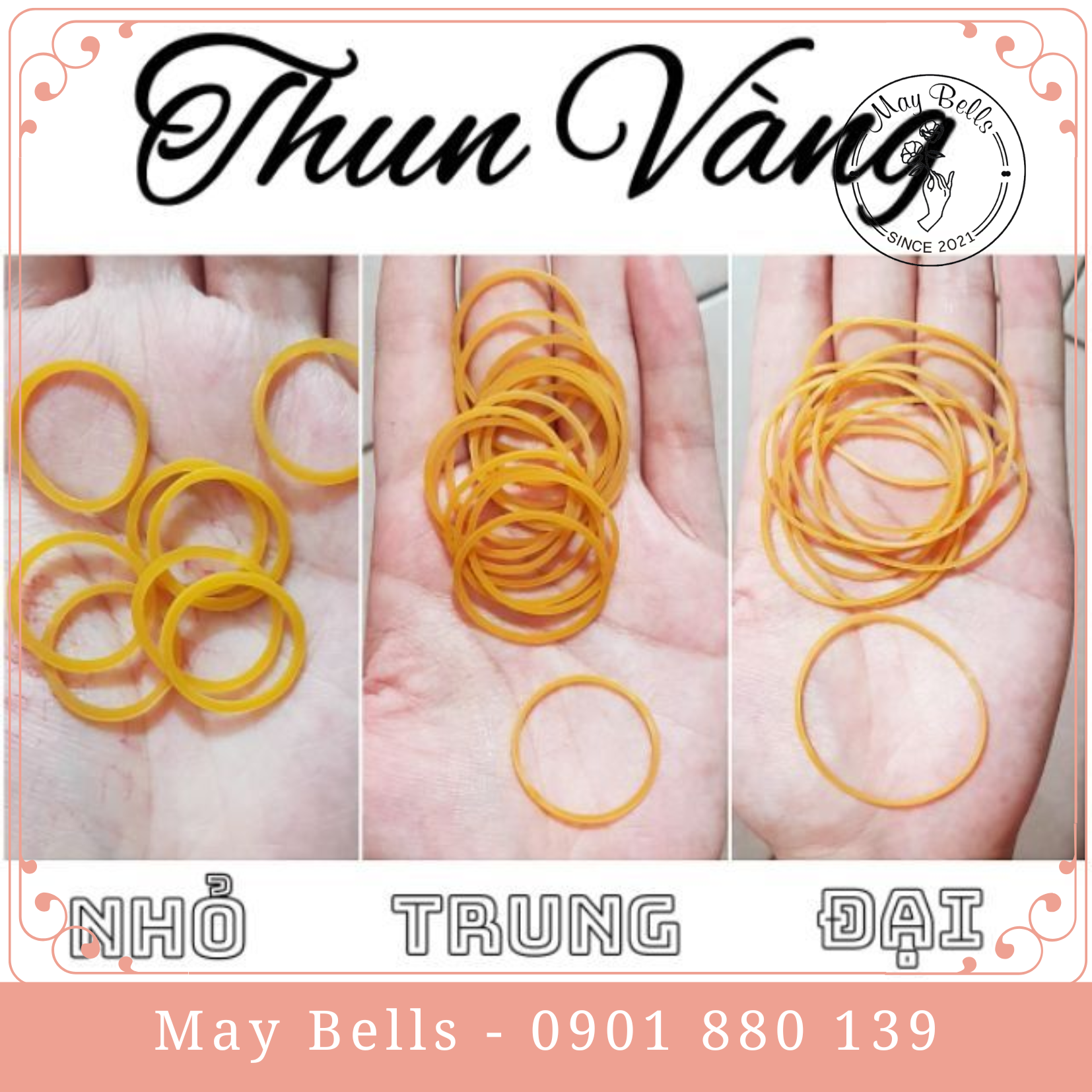 Dây Thun Vàng Cột Tiền, Thun Cột Hồ Sơ Bịch 500gr