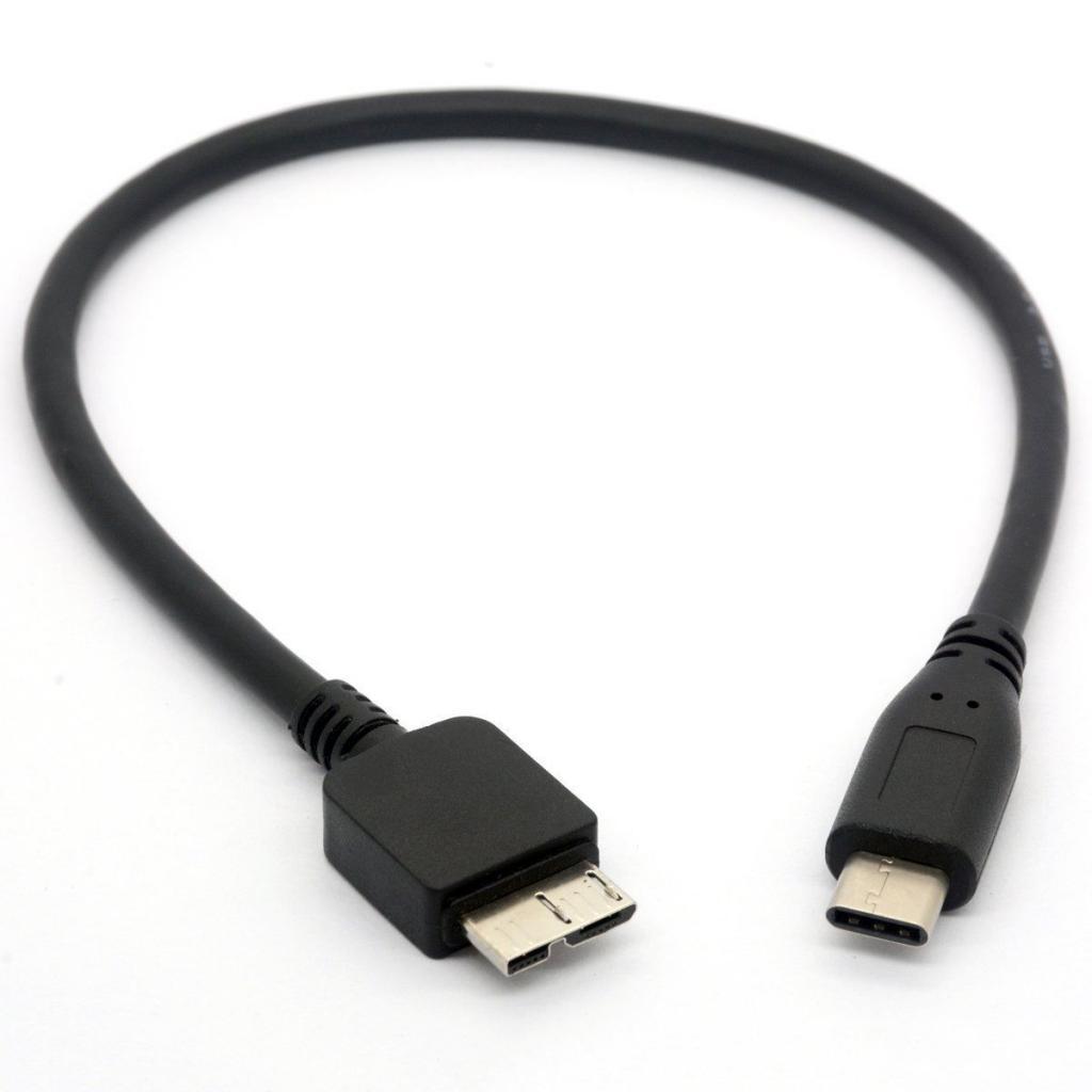 2xUSB C to Micro USB B Adapter Cable Connector Line for HDD Hard Drive 30cm