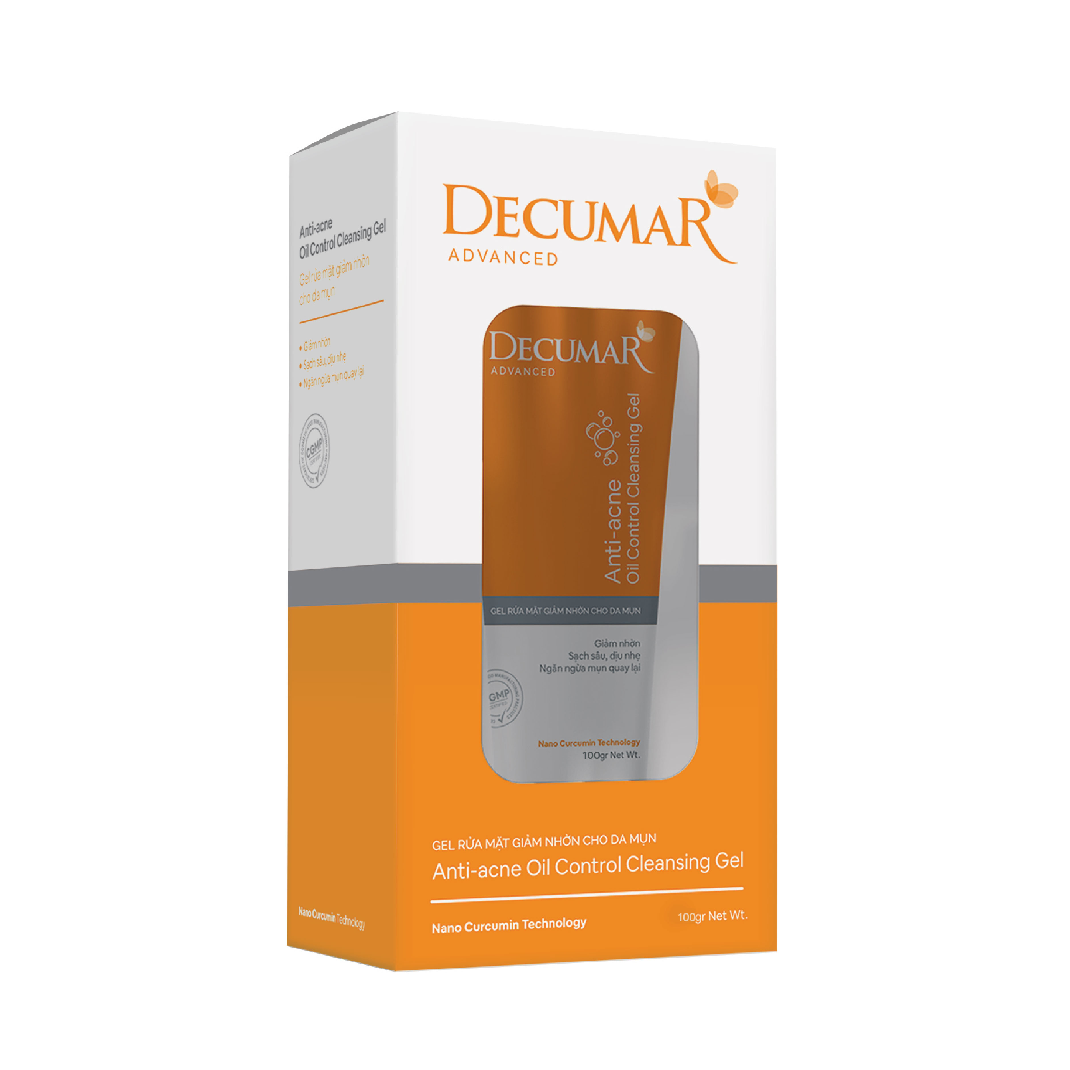 Sữa rửa mặt dạng Gel Decumar Clean Advanced 100gr hoàn toàn mới kiểm soát nhờn mụn