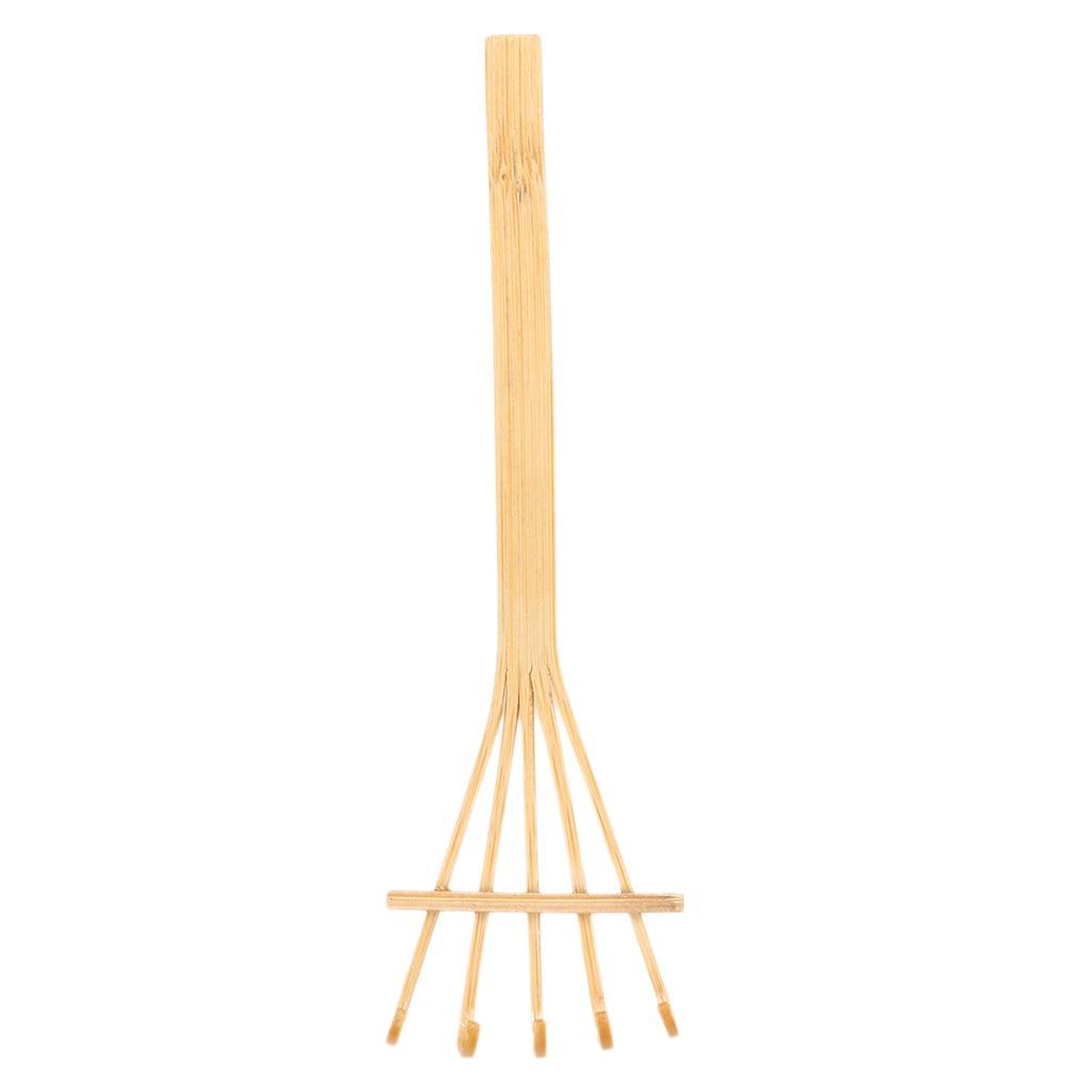 2x Japanese Style Natural Bamboo Rake for Zen Garden Sand Home Decoration