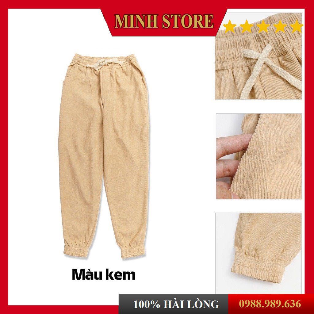 Quần jogger nam nữ chất Nhung tăm co dãn trẻ trung, Jogger unisex thể thao phong cách cá tính JO06 - MS88