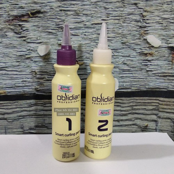 Thuốc uốn tóc 3D Obsidian Professional Smart Curling Perm Hàn Quốc tặng kèm móc khoá
