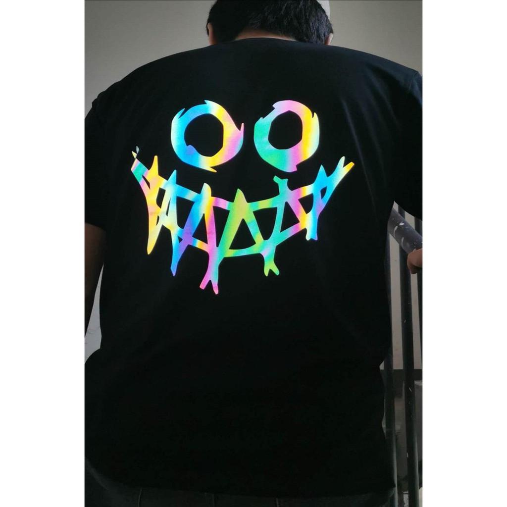 Áo Thun Phản Quang Smile Cotton 100% Form Rộng Unisex Nam Nữ Rẻ Đẹp Trùm Unisex aothununisex aophongnam