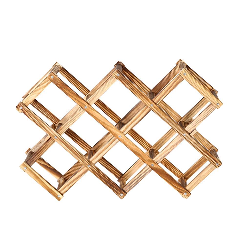 2 Pieces Wood Red Wine Rack Wine Racks Wine Bottle Holder Bar Freestanding