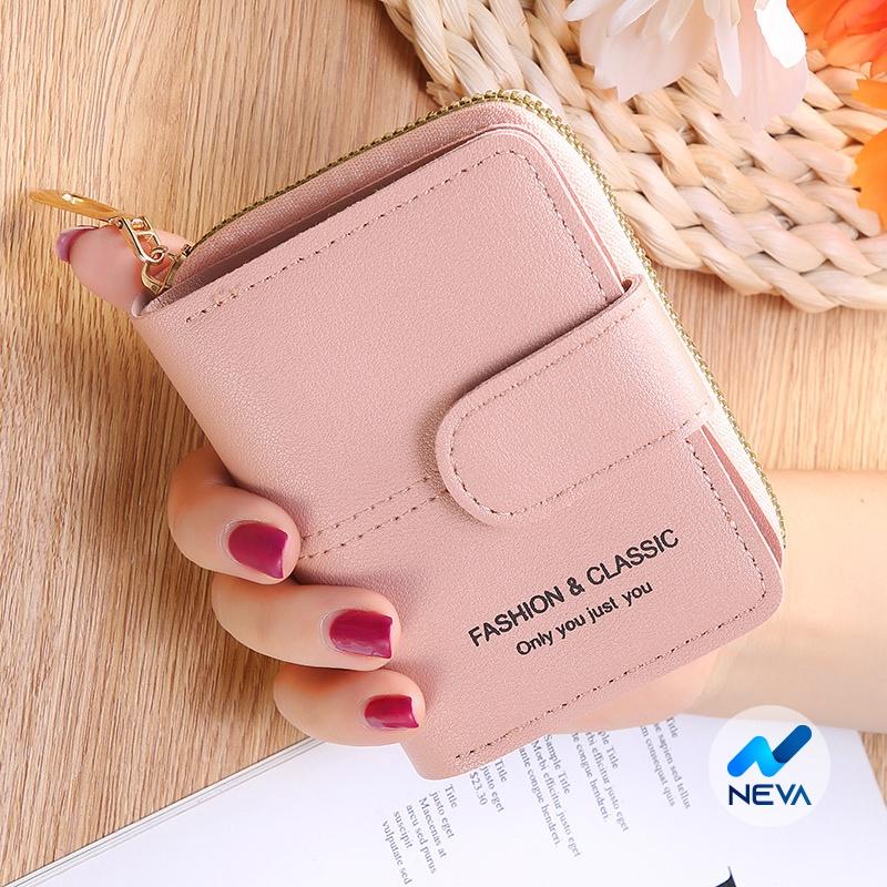 Ví Ngắn Cầm Tay Nắp Gập , Phối Khóa Tiện Lợi NEVA8320
