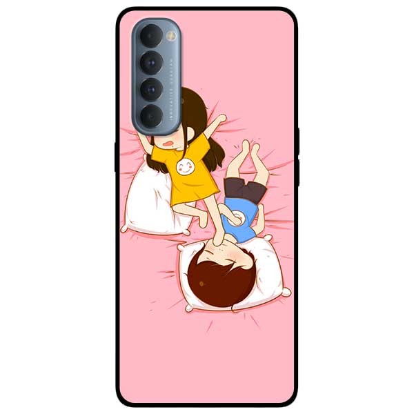 Ốp lưng dành cho Oppo Reno 4 Pro mẫu Couple Ngủ
